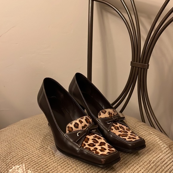 Leather Cheetah Fur Heels - Picture 5 of 5